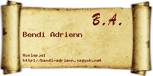 Bendi Adrienn névjegykártya